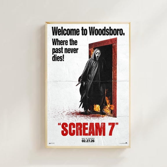 NO FRAME Scream 7 (2026)--Movie Poster(Regular Style) Art Prints, Home Decor, Vintage Movie Poster