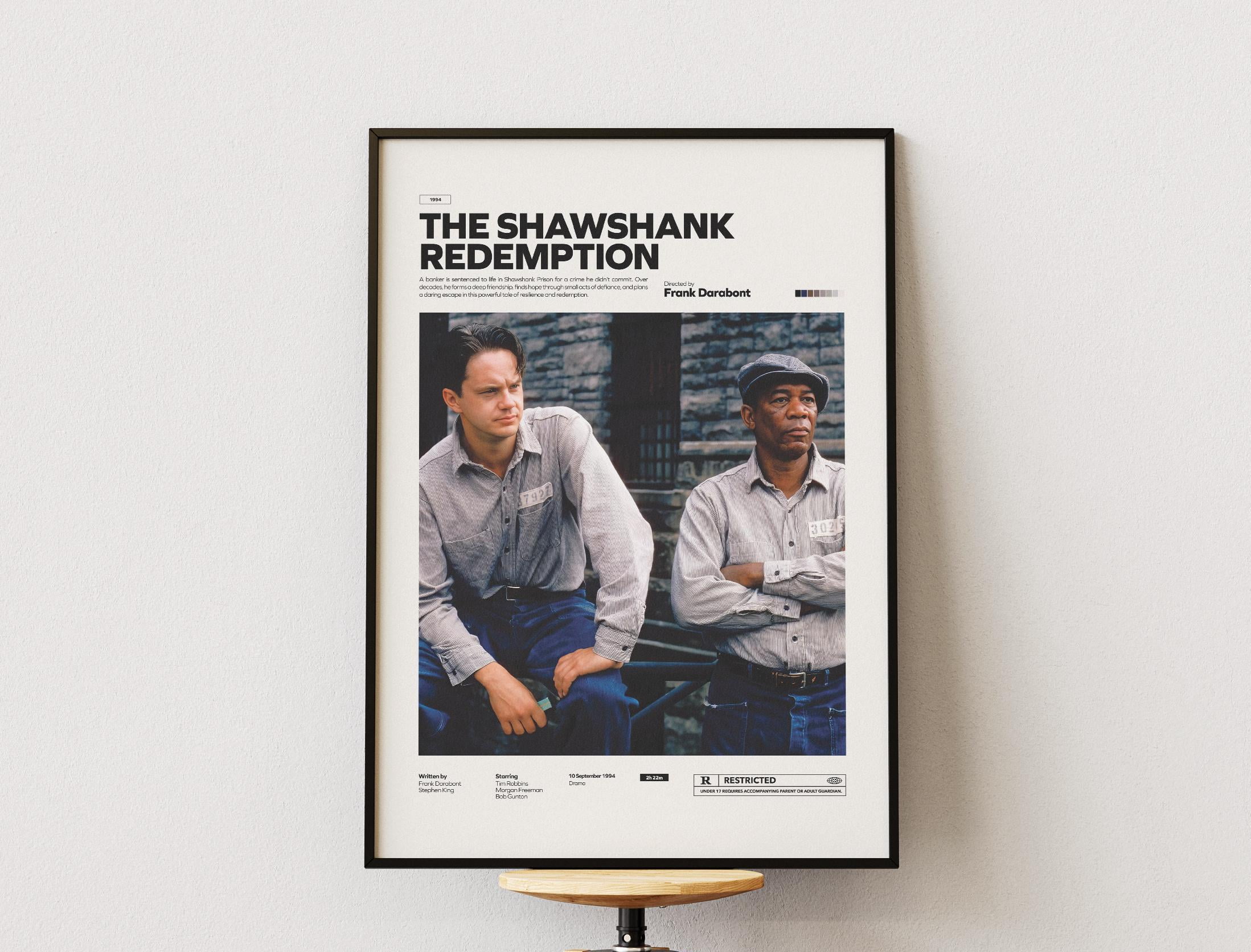 NO FRAME The Shawshank Redemption Movie Poster, Alternative Movie