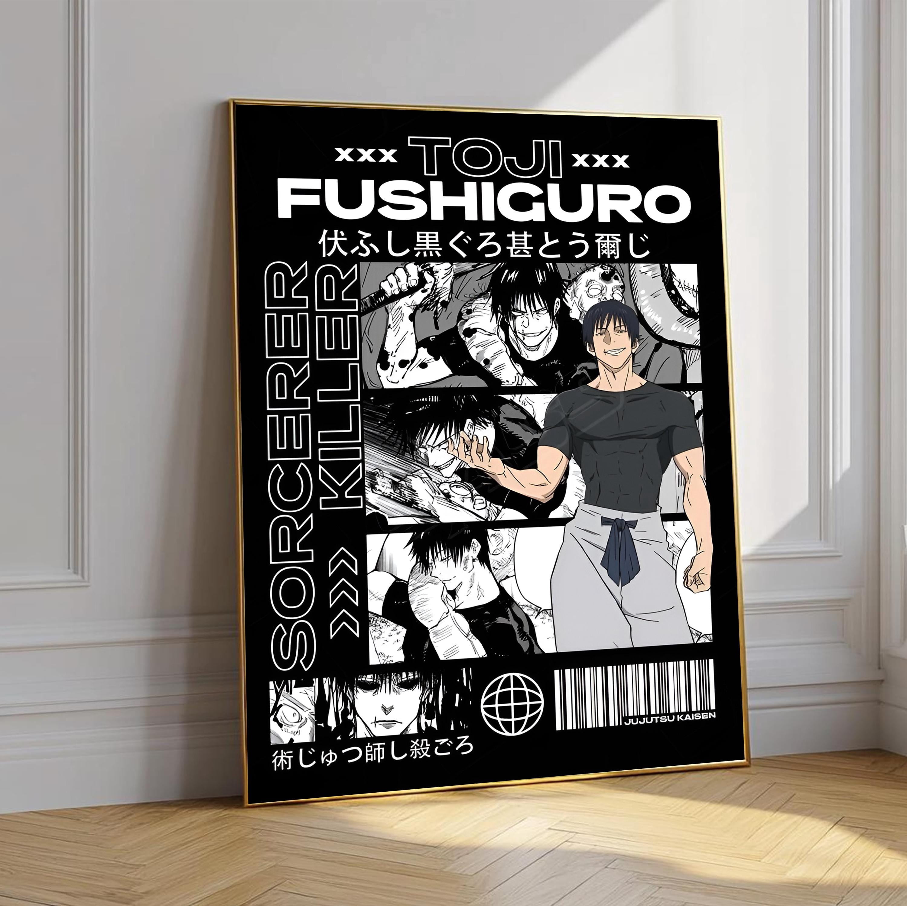NO FRAME Toji Fushiguro Poster Jujutsu Kaisen Anime Wall Art, Manga ...