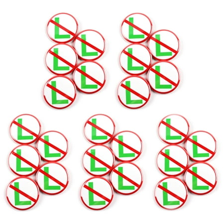 NO "L" - NOEL Christmas Holiday Pinback Buttons - 2.25 Inch Round - 25 Pack