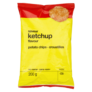 NO NAME Potato Chips, Ketchup 200g/7.1 oz., bag, (Imported from Canada)