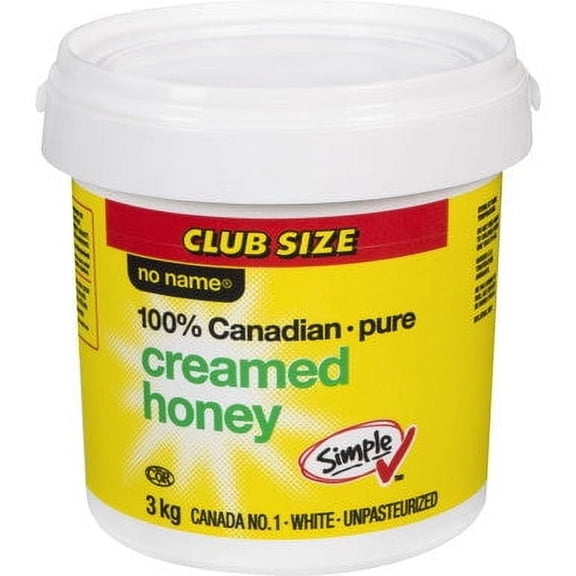 NO NAME Pure Creamed Honey 3kg 6.6 lb Canadian Unpasteurized White Honey