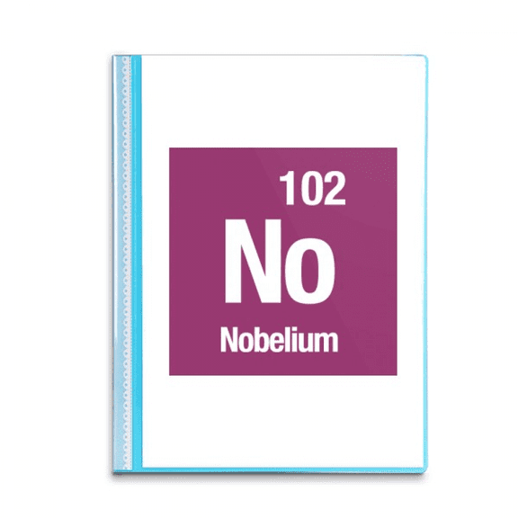 NO Nobelium Checal Element chem Book Sheet Protectors Portfolio Binder Folder