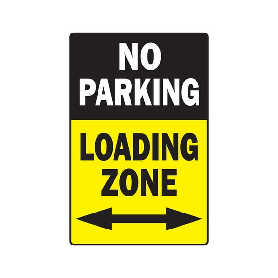 NO PARKING LOADING ZONE Decal vehicles parking lot truck delivery | Indoor/Outdoor | 7" Tall