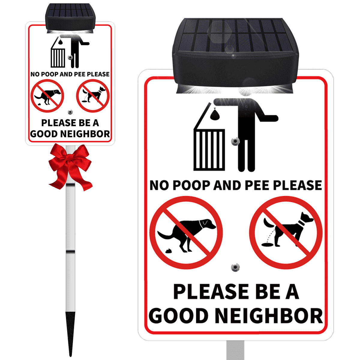no-poop-and-pee-sign-with-solar-light-for-home-solar-yard-signs-with-stakes-pick-up-after-your-dog-signs-warning-sign-with-aluminum-stake-no-dog-poop-signs-for-yard-keep-off-grass
