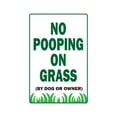 thumbnail image 1 of NO POOPING ON GRASS Decal dogs cats owners animals yard property | Indoor/Outdoor | 9" Tall, 1 of 4