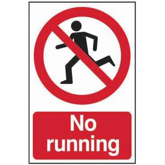 NO RUNNING Site Safety Metal Sign 8x12 Inch Notice Danger Warning Caution for Outdoor & Indoor