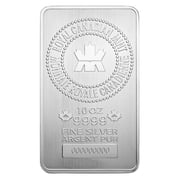 NO SEAL - 10 oz Royal Canadian Mint RCM .9999 Fine Silver Bar