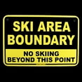 thumbnail image 1 of NO SKIING BEYOND POINT Ski Area Boundary Warning Sign Bar/Pub/Lodge Wall Decor, 1 of 1