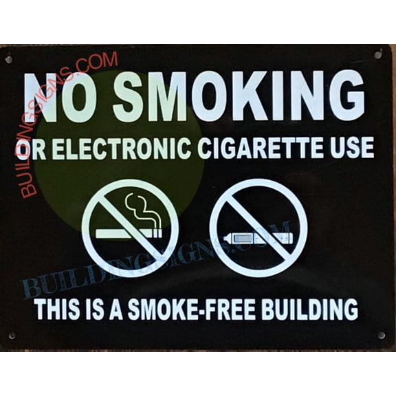 NO SMOKING BRUSH SILVER BACKGROUND (8.5x11,SILVER,ALUMINUM)-ref16822