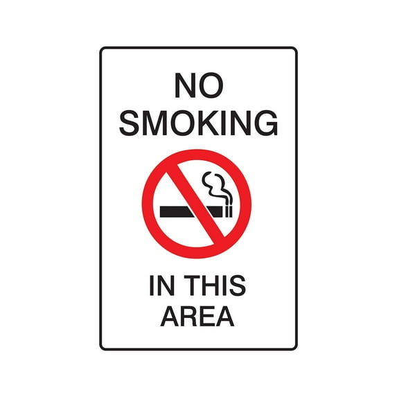 NO SMOKING IN THIS AREA Warning Aluminum Sign non smoke Aluminum Signs fumar cigarettes cigar | Indoor/Outdoor | 24" Tall