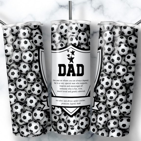 [NO STRAW] Dad Definition Tumbler , Father's Day Tumblers, 20oz Soccer Dad Gift, Football