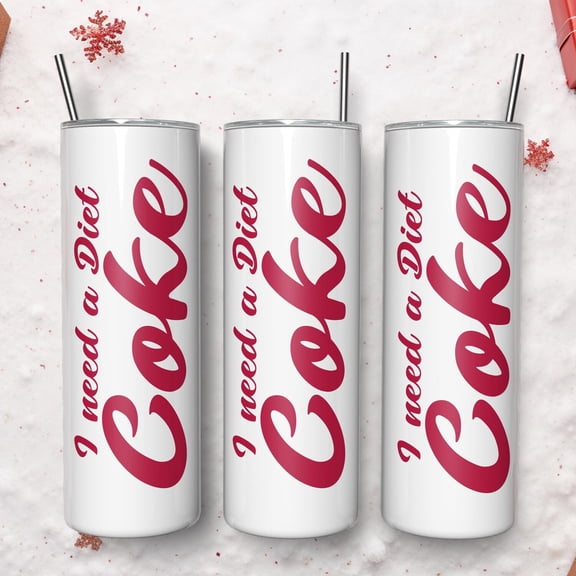 [NO STRAW] Diet Coke Tumbler: Custom Engraved Bestie Gift