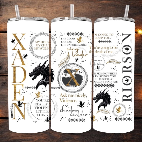 [NO STRAW] Fourth Wing Tumbler, Basgiath Violet Sorrengail