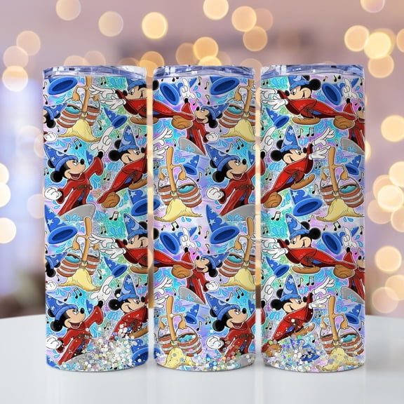 [NO STRAW] Sorcerer Mickey Tumbler: 20oz Stainless Steel Theme Park Cup
