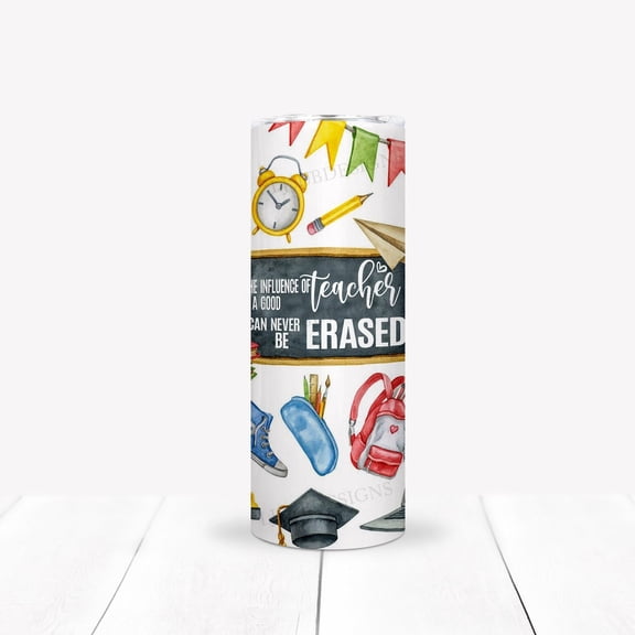 [NO STRAW] Teacher Appreciation 20oz Tumbler: School Supplies Design