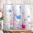 thumbnail image 1 of [NO STRAW] Wildflower Tumbler Insulated, 20 oz Skinny Tumbler for Birthday, Floral Cup , Spring Flower Tumbler, Bridesmaid Tumbler Gift, 1 of 3