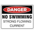 thumbnail image 1 of NO SWIMMING - STRONG FLOWING CURRENT Sign - 8"x12" General Safety Metal Tin Sign, Pool, Lake, Water Safety, Current Alert, 1 of 6