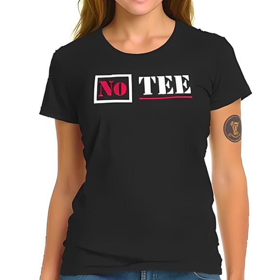 NO TEE Graphic Cotton Short Sleeve T-Shirt - Bold Minimalist Design for Casual Style