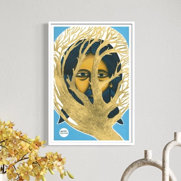 NO frameless Decor Gallery Jesus Christ Mandylion Christian Modern Icon Art Wall Decor Poster Print Unframed Multicolor