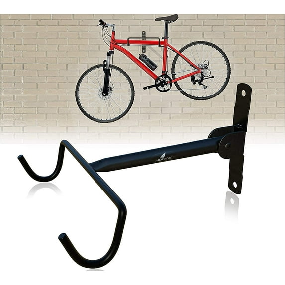 NOA Bike Wall Mount Bike Hanger | Foldable Horizontal Bicycle Rack for for All Kinds