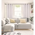 thumbnail image 1 of NOA Blackout Thick Short Window Curtain Treatment Drapes Grommets Full Light Sun Blocking Ivory Color , 63" Length 2 Panels For Kitchen Home Décor, 1 of 4