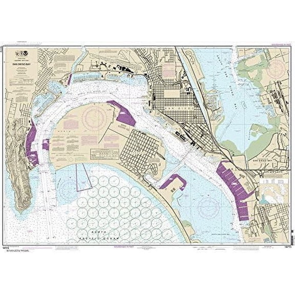 NOAA Chart 18773: San Diego Bay, 35.5 X 49.4, Traditional Paper