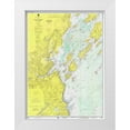 thumbnail image 1 of NOAA Historical Map and Chart Collection 11x14 White Modern Wood Framed Museum Art Print Titled - Nautical Chart - Portland Harbor and Vicinity ca. 1974, 1 of 4