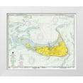 thumbnail image 1 of NOAA Historical Map and Chart Collection 18x15 White Modern Wood Framed Museum Art Print Titled - Nautical Chart - Nantucket Island ca. 1975, 1 of 4