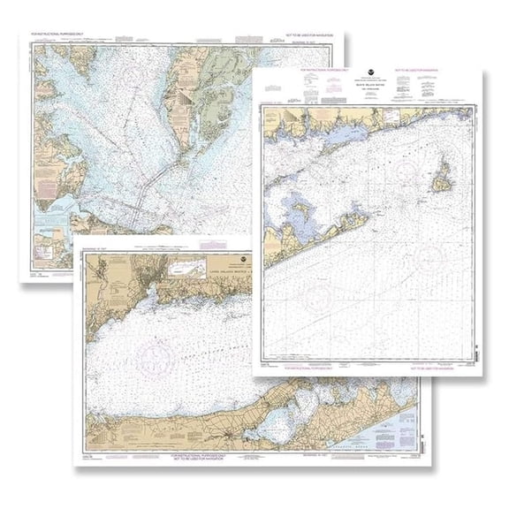 NOAA Training Chart 3-Pack - Includes One Each 12221, 13205, and 12354 Charts