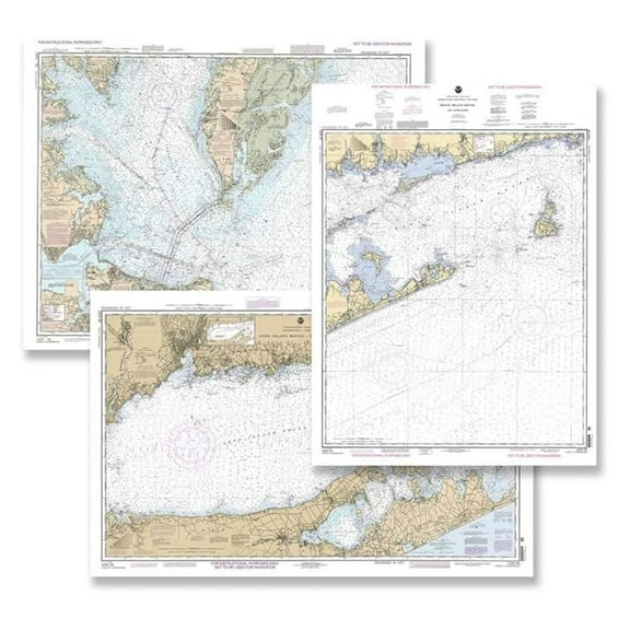 NOAA Training Chart 3-Pack - Includes One Each 12221, 13205, and 12354 Charts
