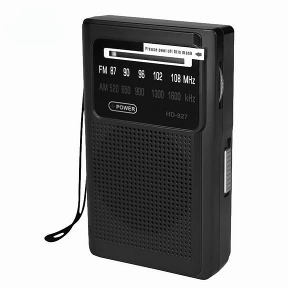 NOAA Weather Radio, Stereo Earphone Jack,AM/FM Battery Operated Transistor Portable Radio with Best Reception,Powered by 2 AA Battery for Emergency,Hurricane,Running, Walking,Home(Black)