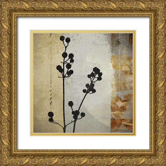 NOAH 12x12 Gold Ornate Wood Framed with Double Matting Museum Art Print Titled - Sombras de Oro II