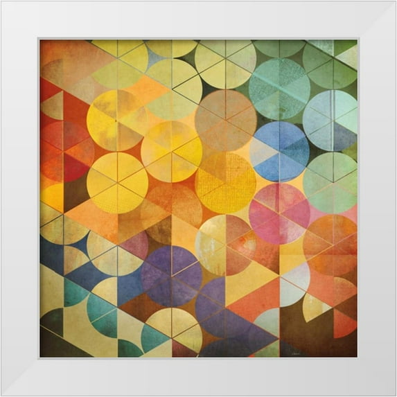 NOAH 26x26 White Modern Wood Framed Museum Art Print Titled - Full Circle I
