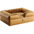 thumbnail image 1 of NOAH & PAW Dog Bed, 28x23x11 Inch, Orthopedic Dog Beds for Medium Size Pets, Eggshell Memory Foam Infused with Cooling Gel, Waterproof, Machine Washable, Includes Inner Cover (Vegan Leather), 1 of 1