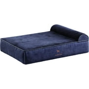 NOAH & PAW Giant Dog Bed XXL 55x45x11 Inch, Orthopedic Dog Beds, Eggshell Memory Foam Infused with Cooling Gel, Waterproof, Machine Washable, Includes Inner Cover Denim Collection