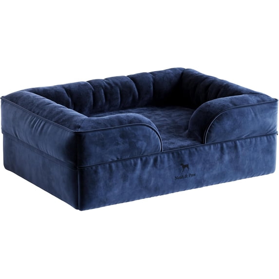 NOAH & PAW Large Dog Bed, 35x25x11 Inch, Orthopedic Dog Beds, Eggshell Memory Foam Infused with Cooling Gel, Waterproof, Machine Washable, Includes Inner Cover (Velvet Collection)
