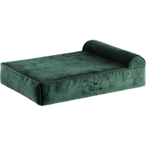NOAH & PAW Large Dog Bed, 35x25x11 Inch, Orthopedic Dog Beds, Eggshell Memory Foam Infused with Cooling Gel, Waterproof, Machine Washable, Includes Inner Cover (Velvet Collection)