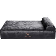 NOAH & PAW Large Dog Bed, 35x25x11 Inch, Orthopedic Dog Beds, Eggshell Memory Foam Infused with Cooling Gel, Waterproof, Machine Washable, Includes Inner Cover Vegan Leather