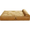 thumbnail image 1 of NOAH & PAW XL Dog Bed, 45x35x11 Inch, Orthopedic Large Dog Beds, Eggshell Memory Foam Infused with Cooling Gel, Waterproof, Machine Washable, Includes Inner Cover (Vegan Leather), 1 of 1