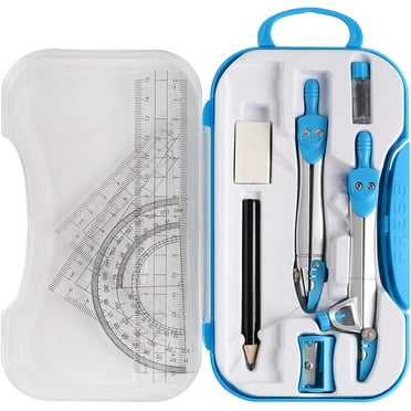 NOANTA 10 Pieces Math Geometry Kit Set Student Supplies with Shatterproof Storage Box, Student Supplies Drawing Compass, Compass for Geometry Compass