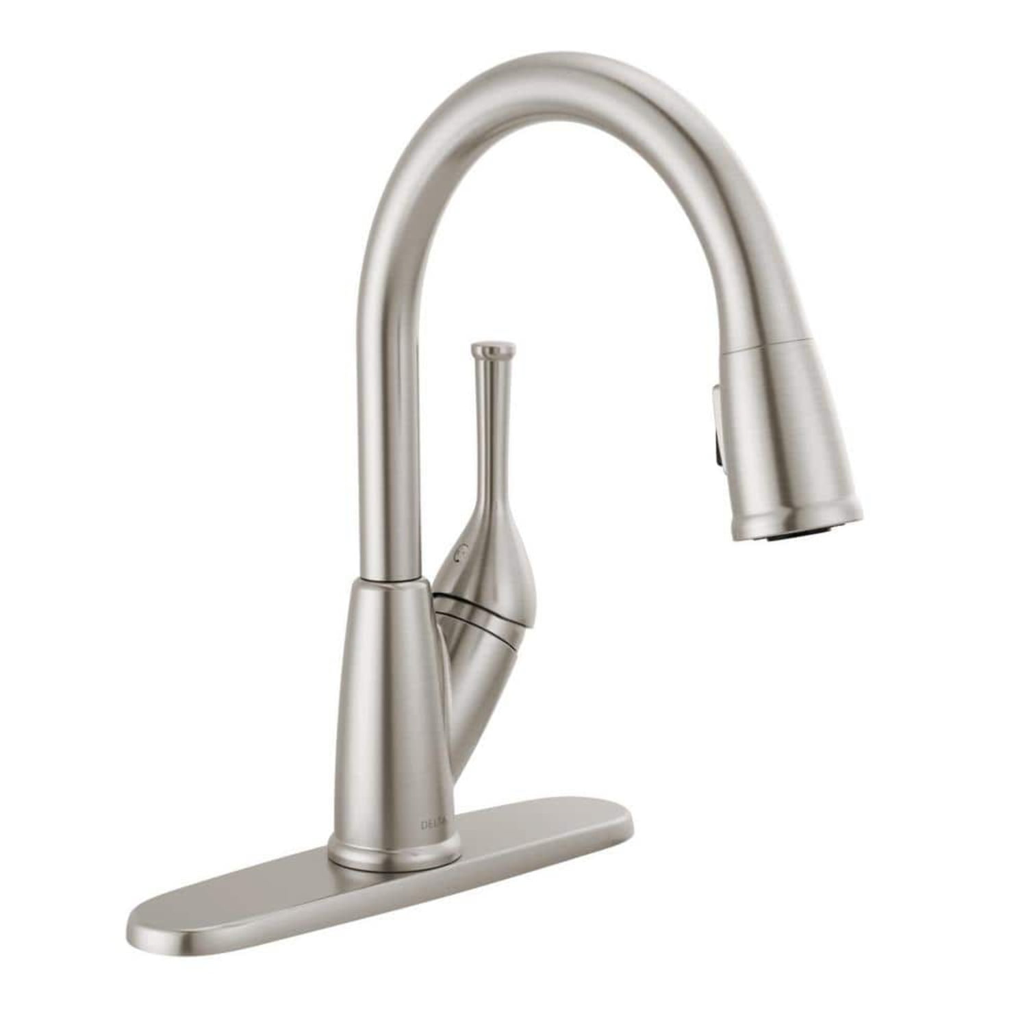 Delta Classic Single Handle Pull Down Sprayer Kitchen Faucet in Stainless Steel