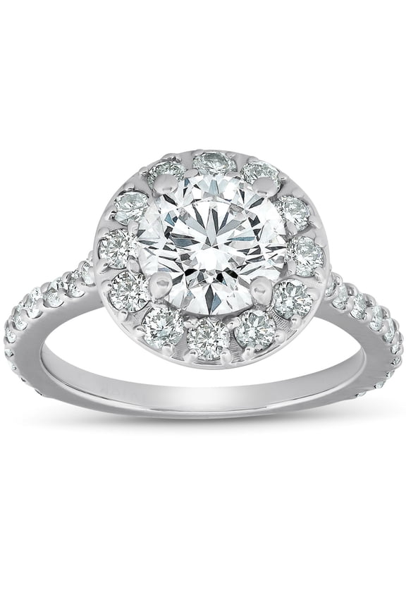 1 Ct Round Cut Diamond Rings for Her - 14K White Gold Plated Rings Gifts for Her - Her Wedding Anniversary Gifts - 23rd Anniversary Gifts Not Too Expensive - Christmas Special Gifts