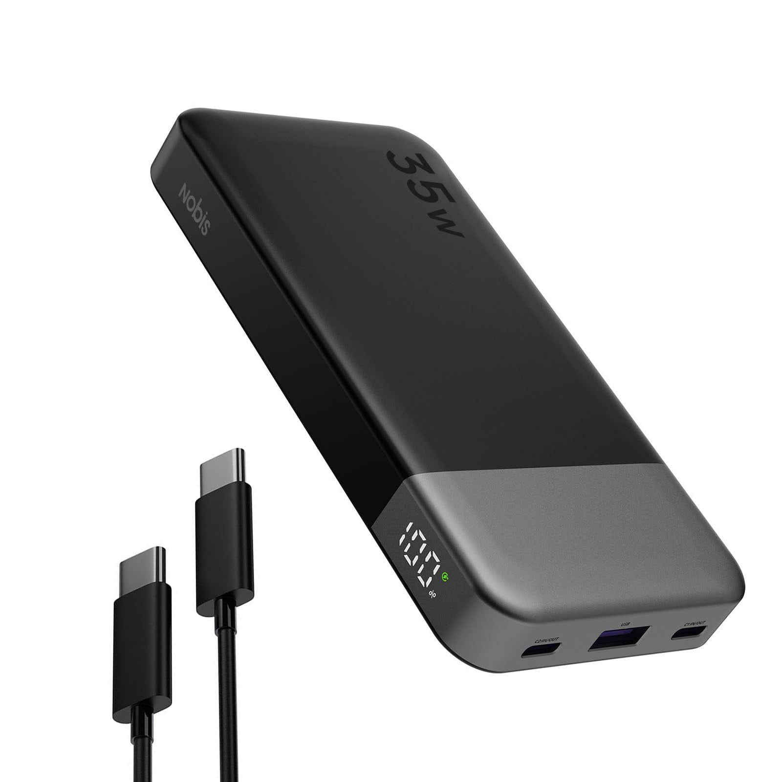 NOBIS Portable Charger, 10000mAh Power Bank, 35W Power Bank Fast