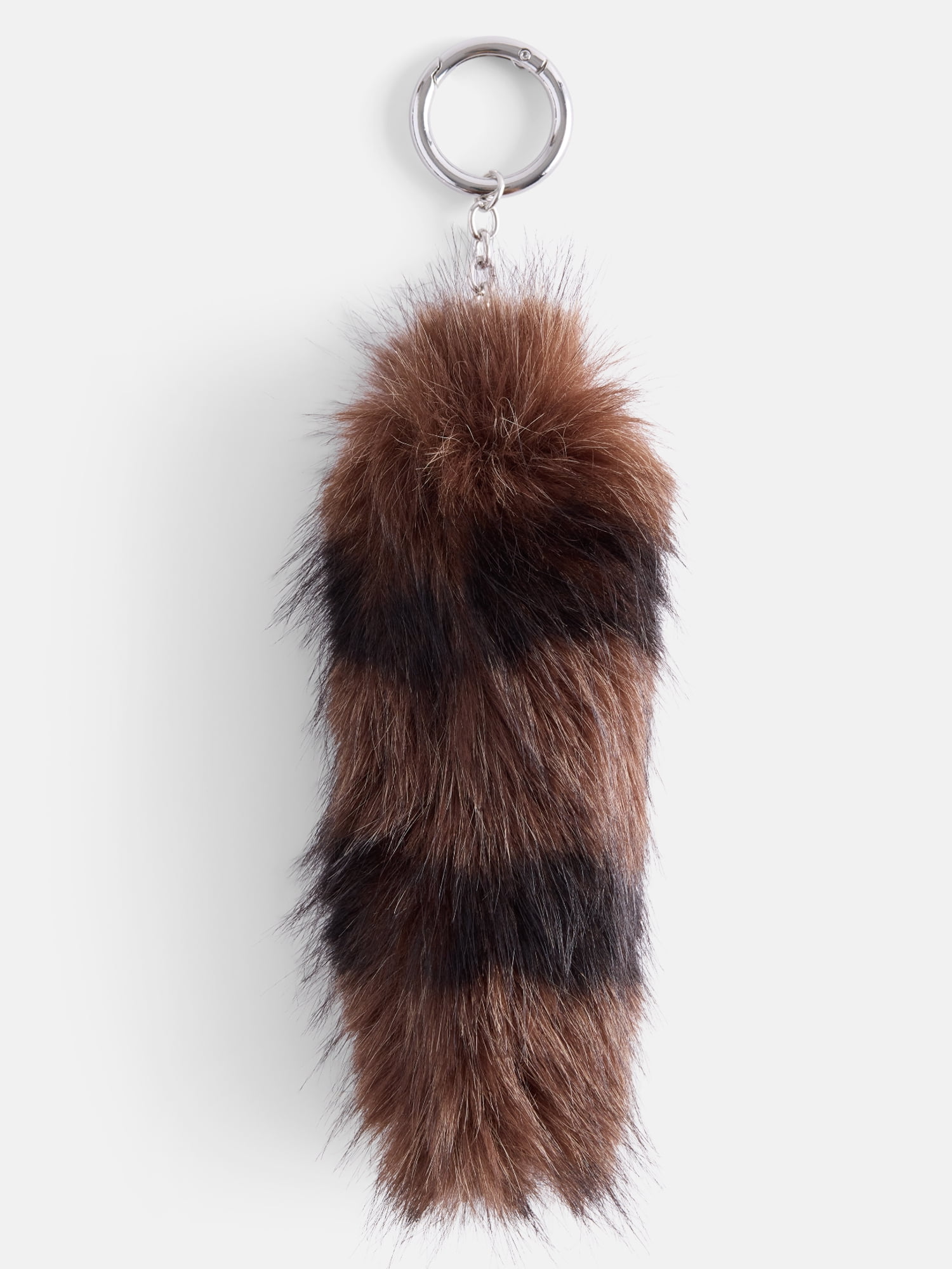 No Boundaries Women’s Faux Fur Fox Tail Bag Charm, Brown