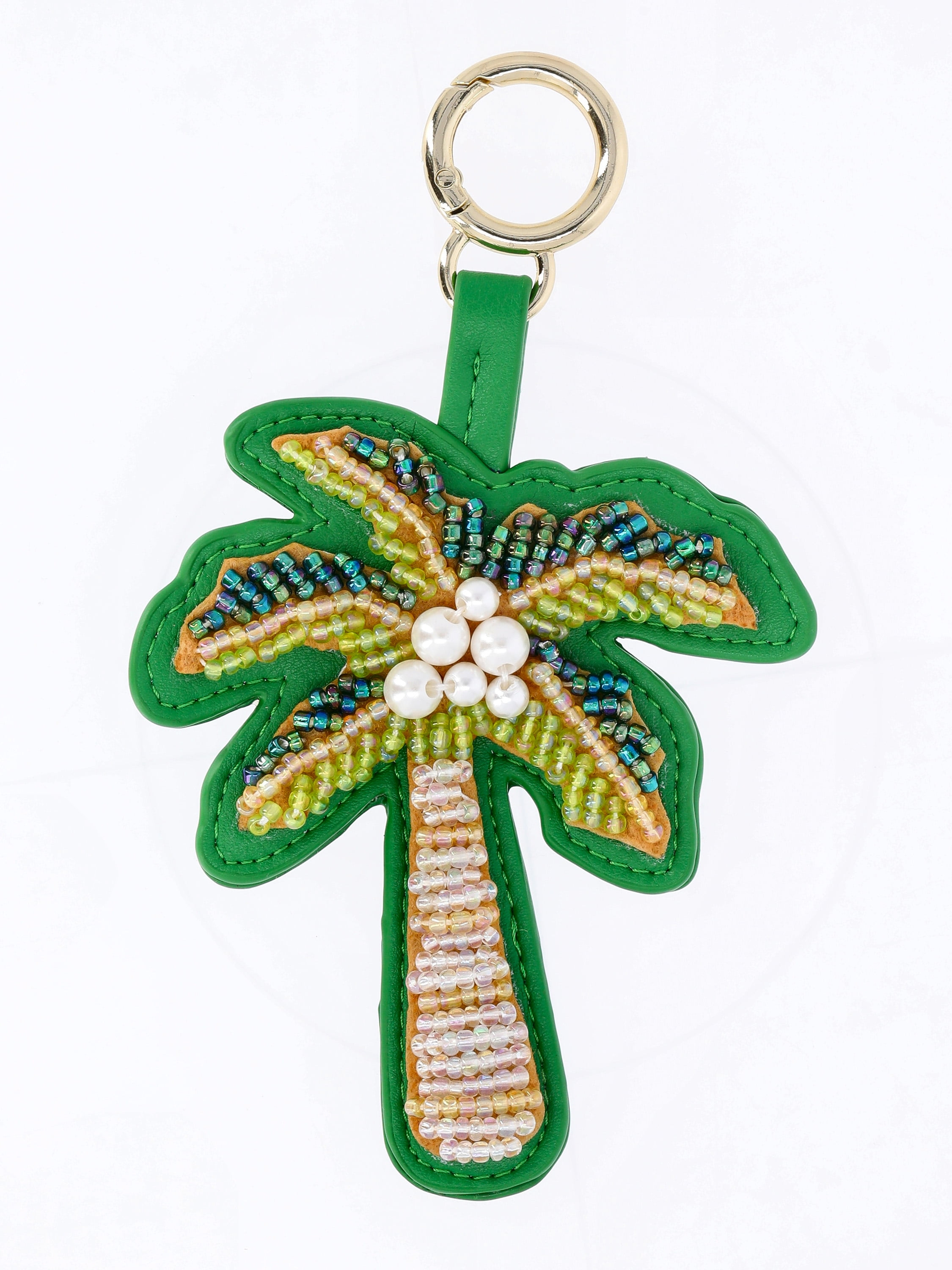No Boundaries Women's Festival Bag Charm, Multi Beaded Palm