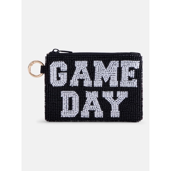 No Boundaries Women’s Game Day Beaded Pouch, Black