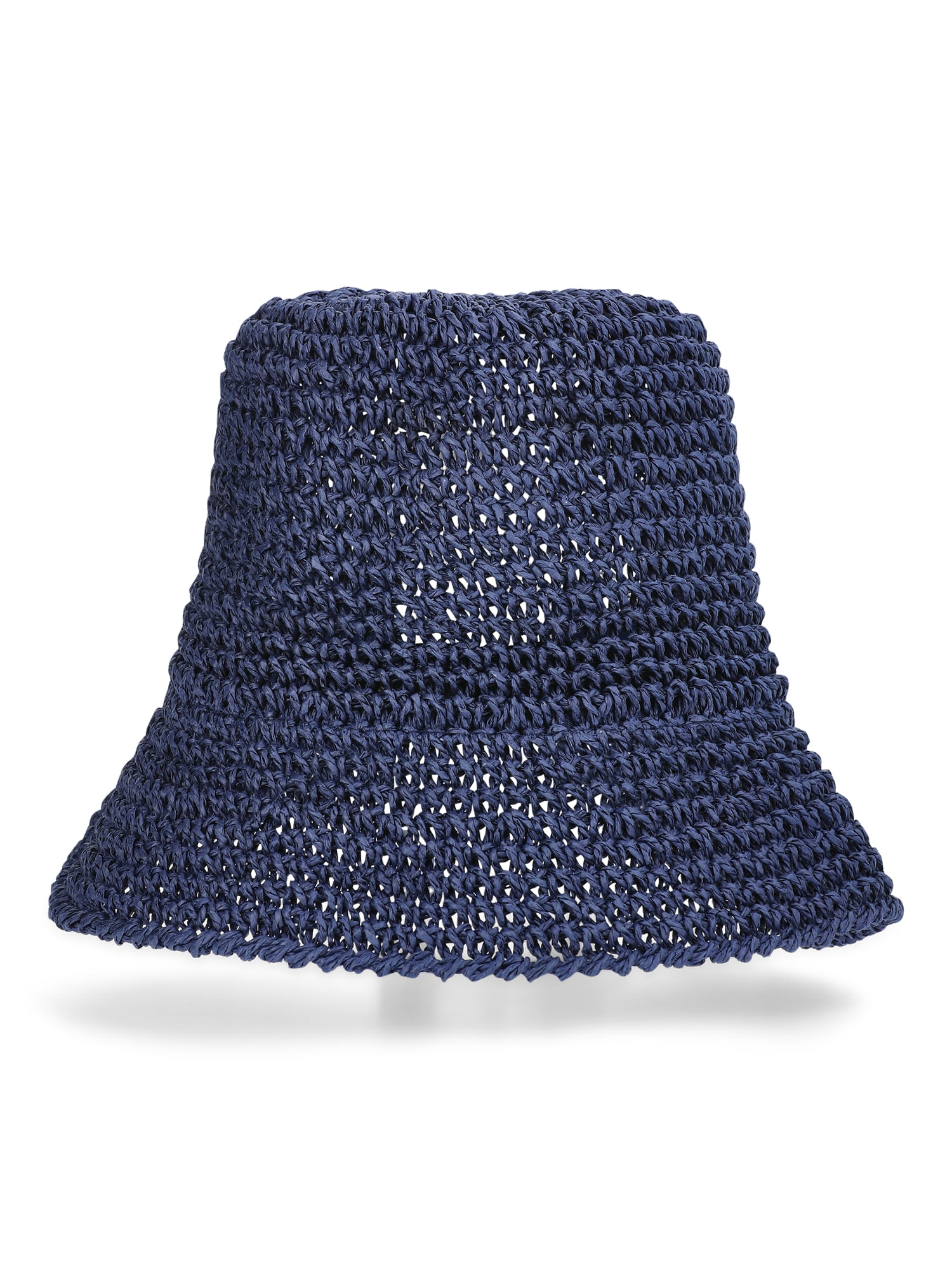 hatsutoki ノースリーブポップオーバー(フラックスブルー) No Boundaries Straw Bucket Hat, Women's, Navy - Walmart.com