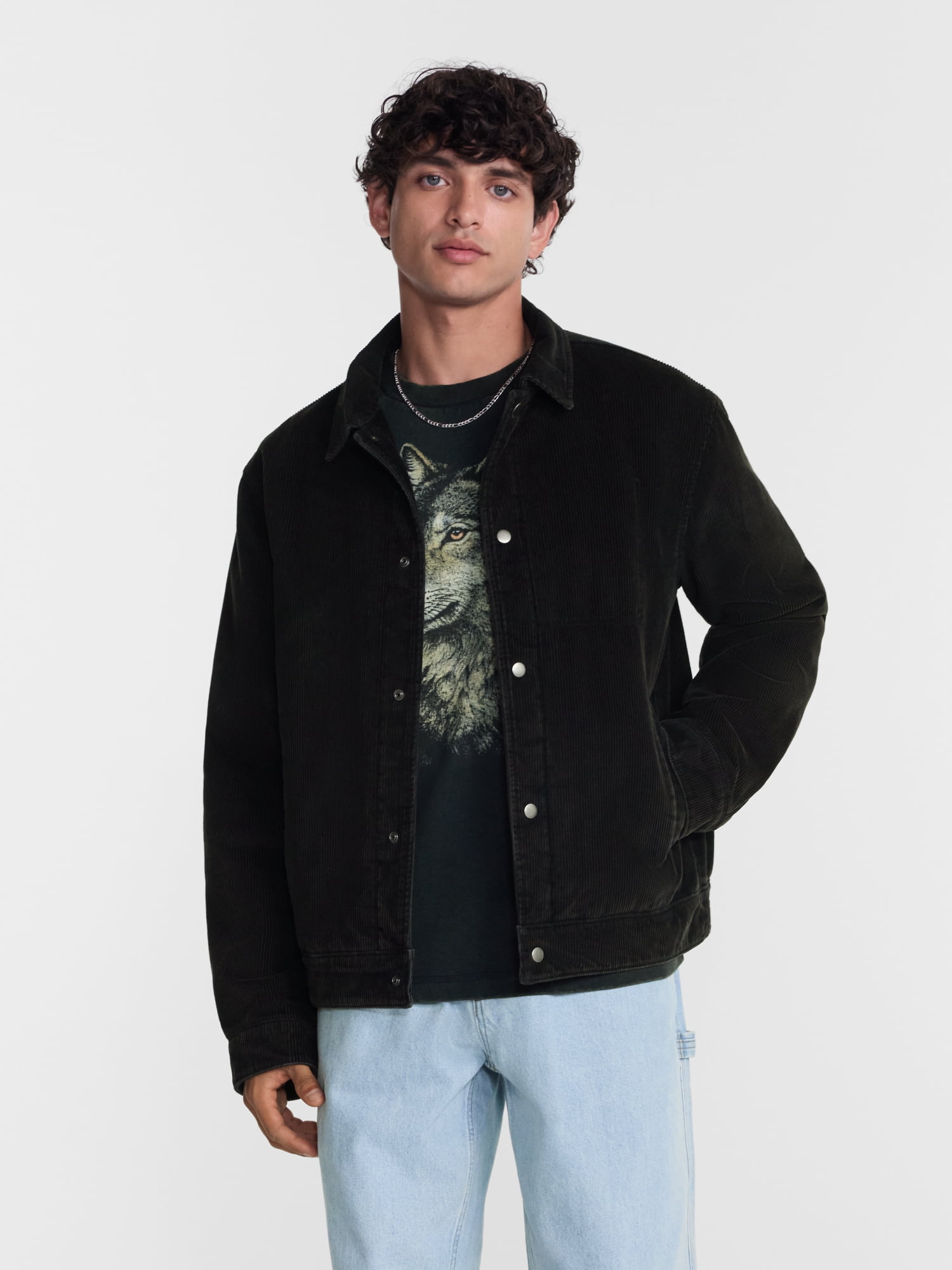 No Boundaries Corduroy Trucker Jacket, Men’s S-3XL