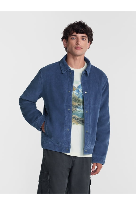 No Boundaries Corduroy Trucker Jacket, Men’s S-3XL